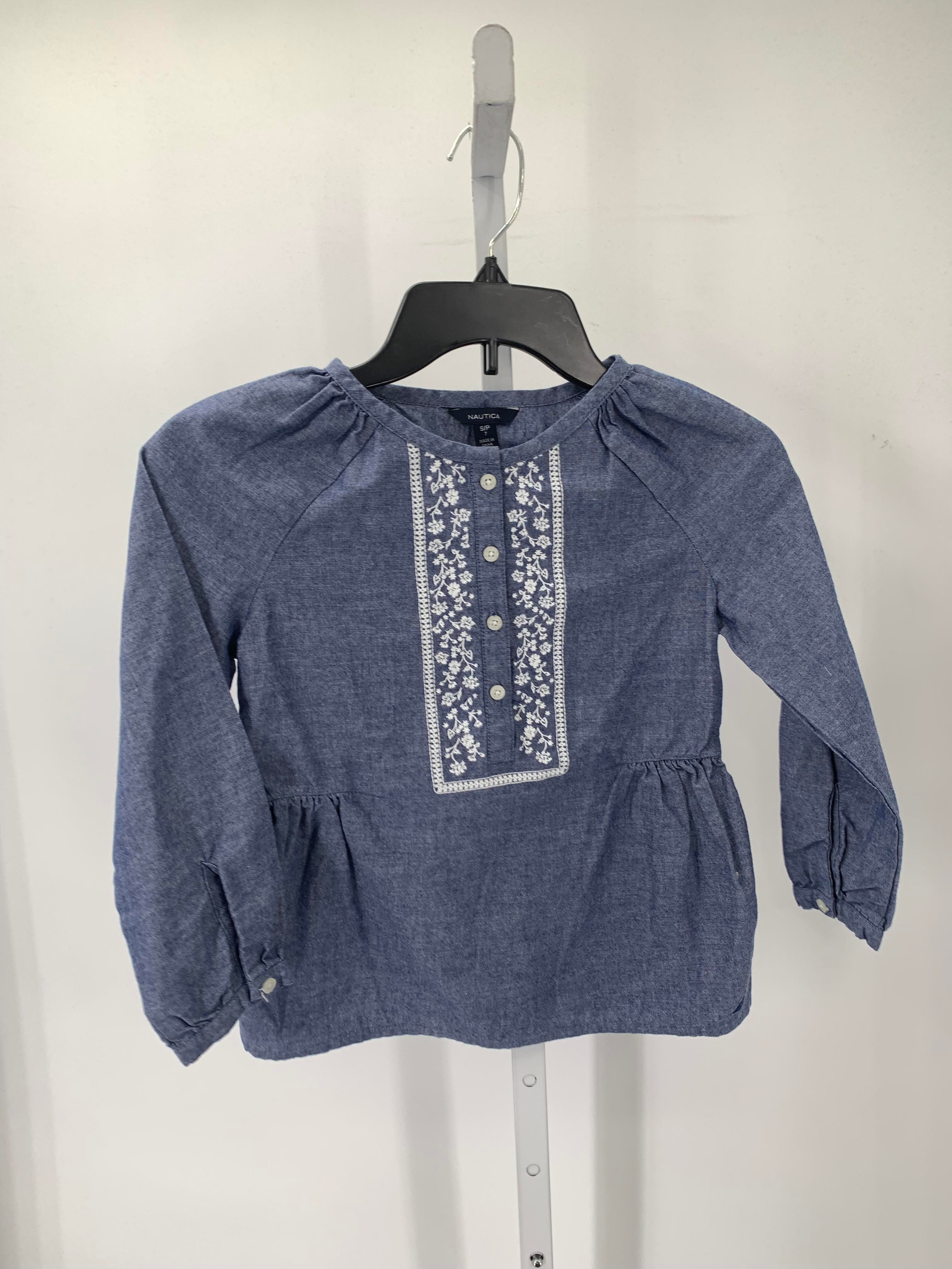 Nautica Size 7 Girls Long Sleeve Shirt