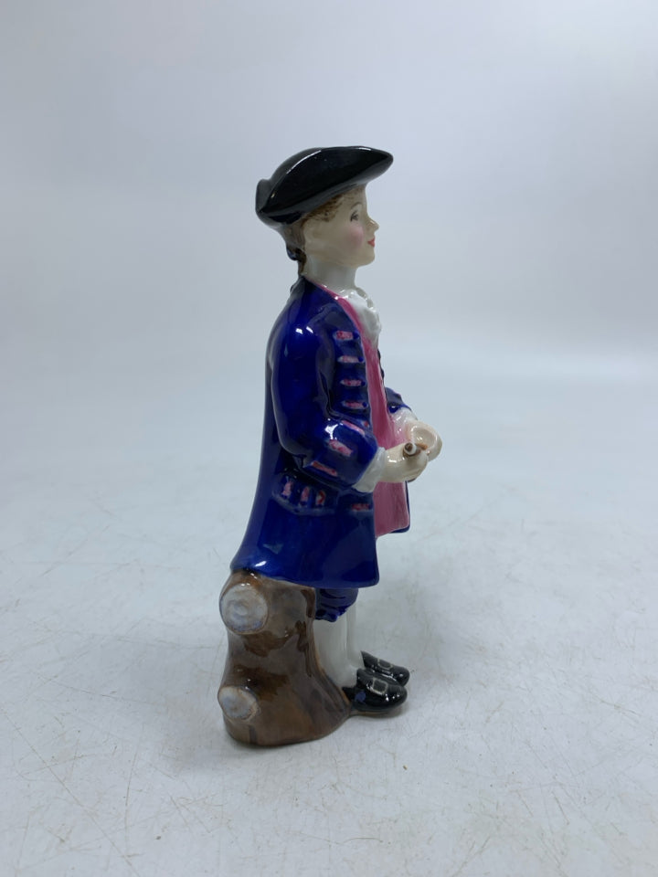 VTG PORCELAIN "BOY FROM WILLIAMSBURG" FIGURINE.