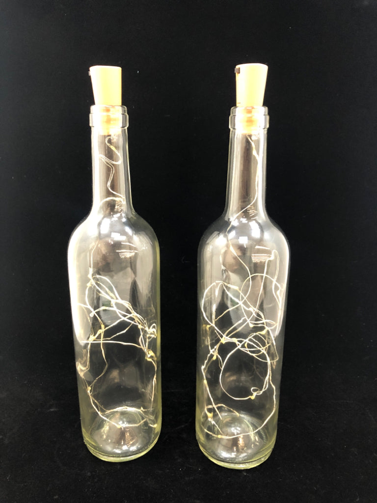 2 LIGHT-UP WINE BOTTLES.