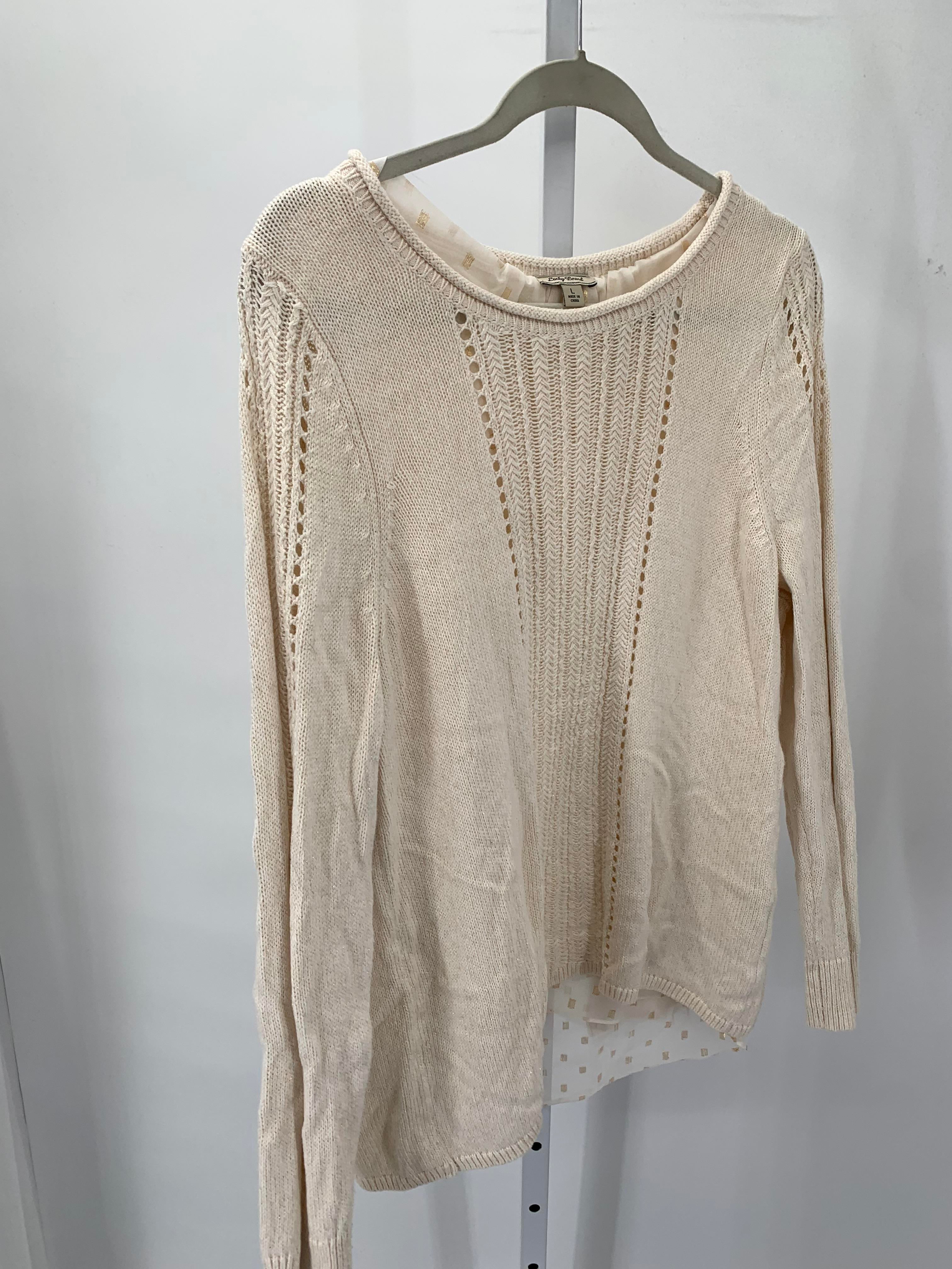 Lucky Brand Size Large Misses Long Slv Sweater