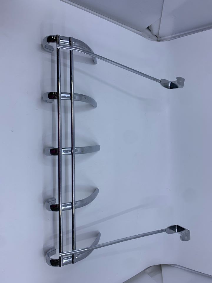 SILVER METAL OVER THE DOOR HOOKS.