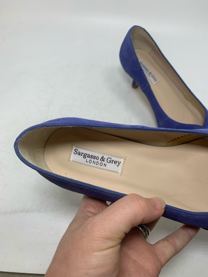 Sargasso & Grey Suede Low Heels
