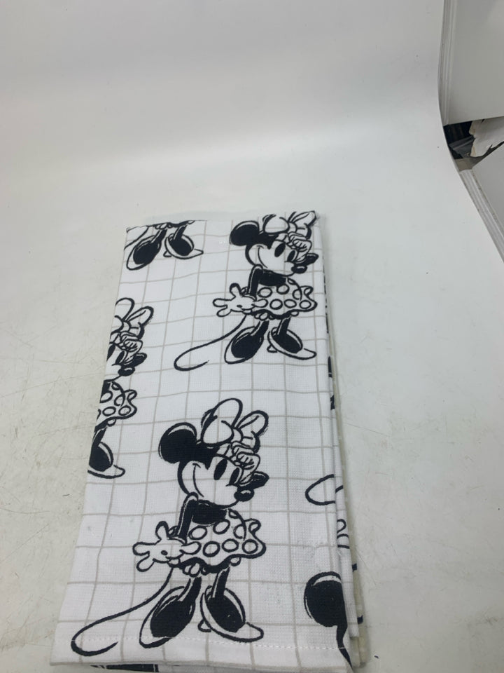 NIP 2 MINNIE MOUSE SKETCH KITCHEN TOWELS.