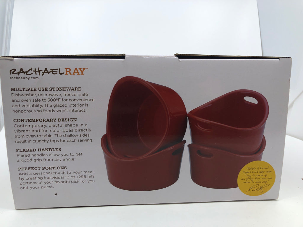 NIB RACHAEL RAY 4 PIECE STONEWARE SET.