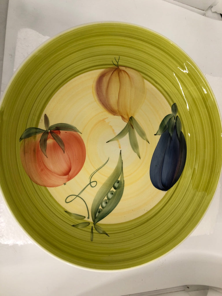 YELLOW VEGGIE SERVING BOWL.