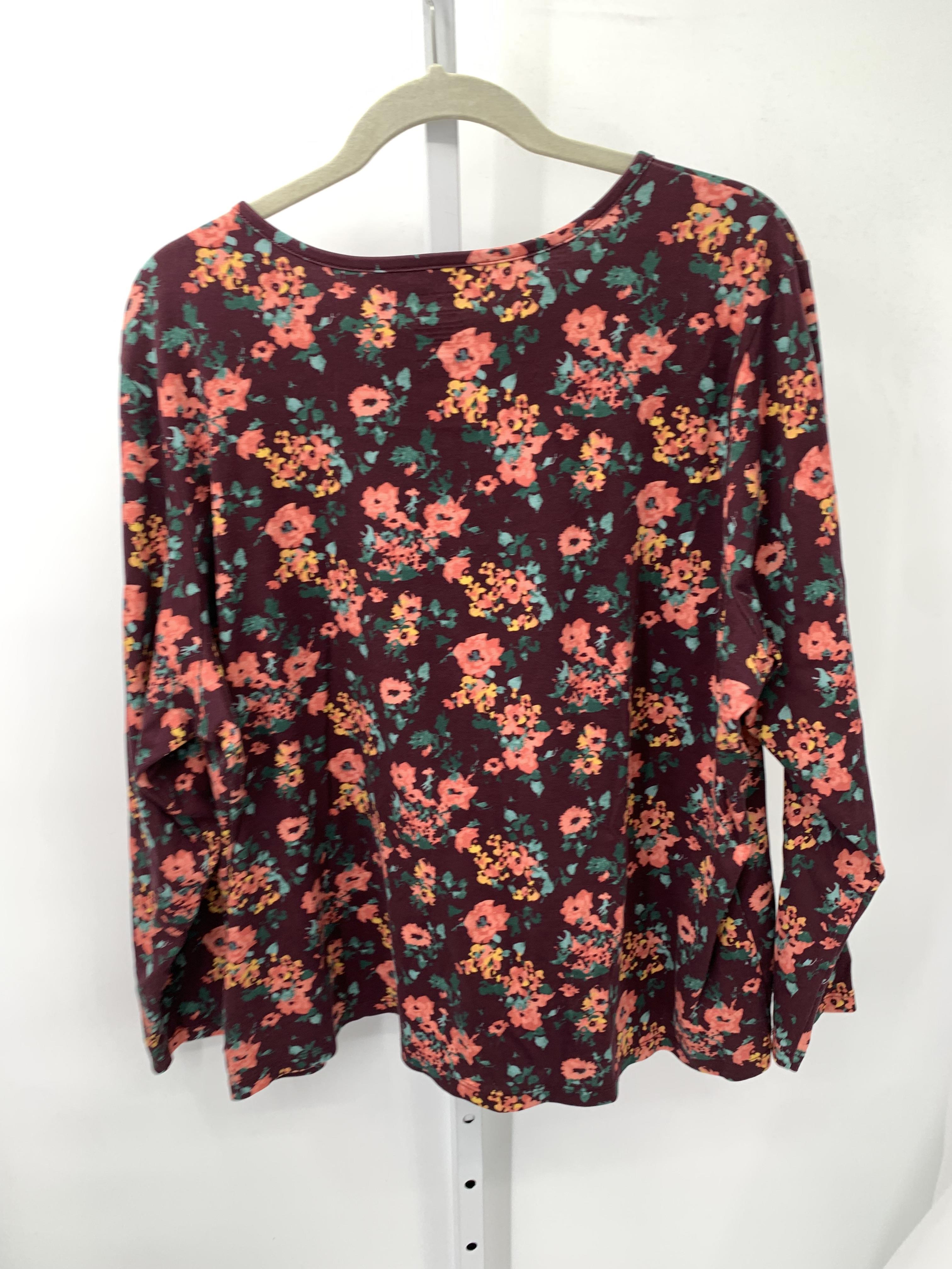 LL Bean Size 3X Womens Long Sleeve Shirt