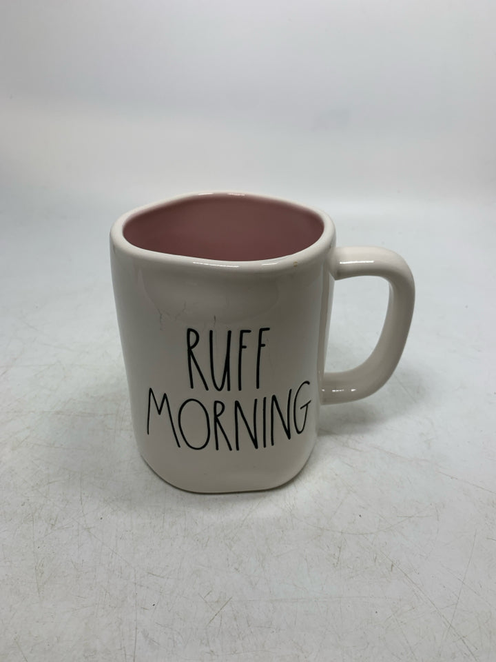 RUFF MORNING PINK INTERIOR MUG.