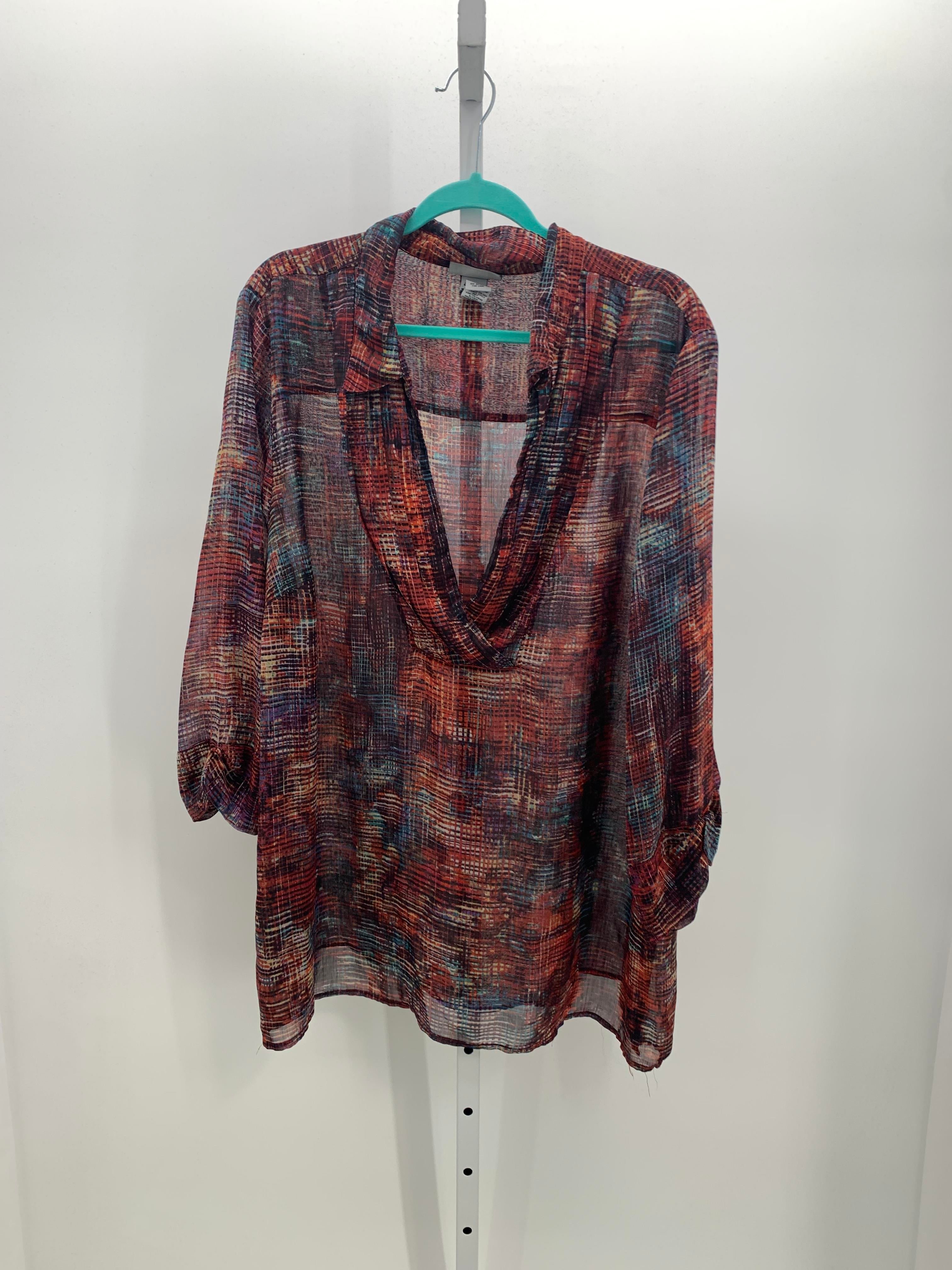 Catherine Size 2X Womens 3/4 Sleeve Shirt