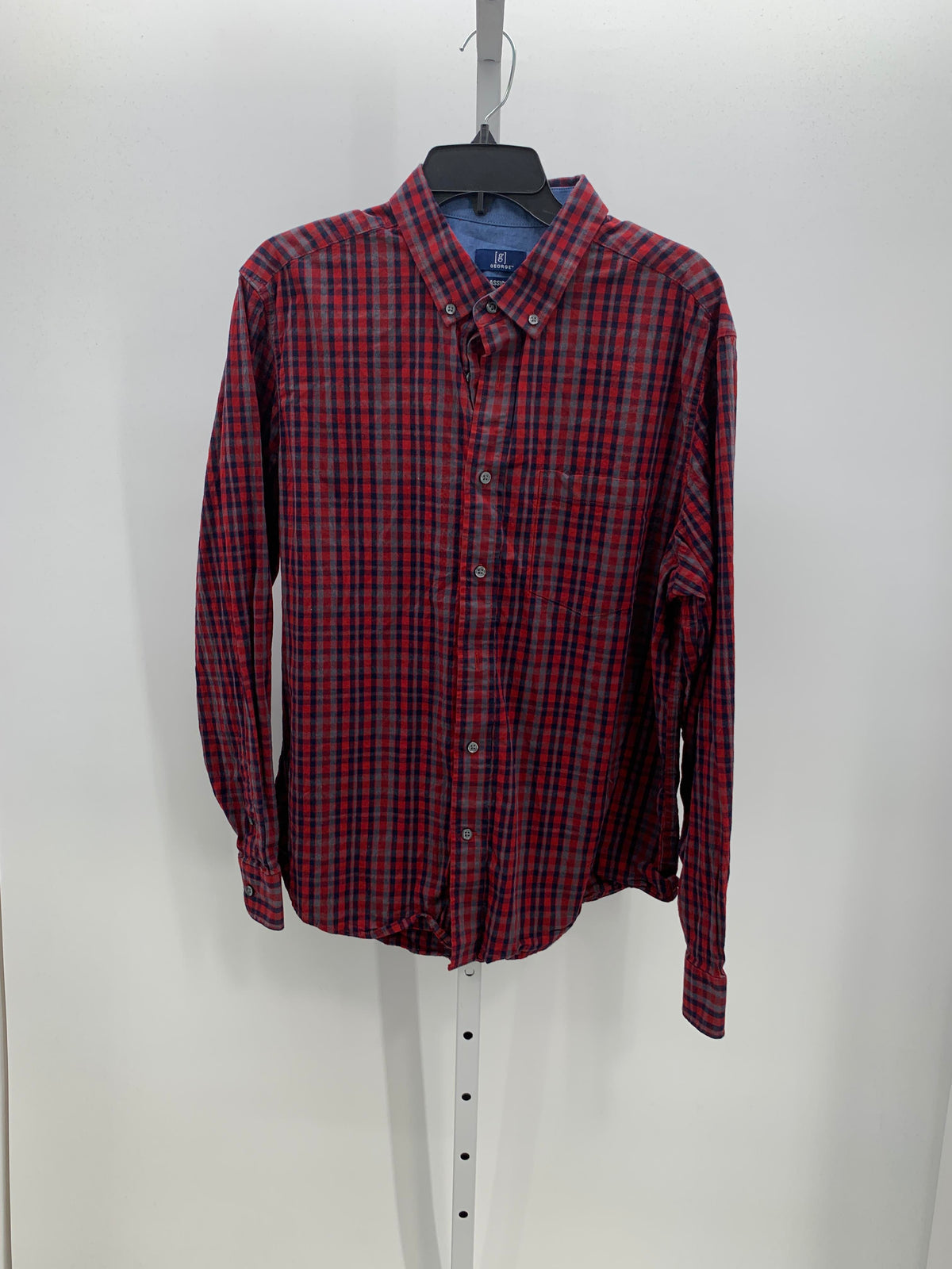 NAVY GREY PLAID