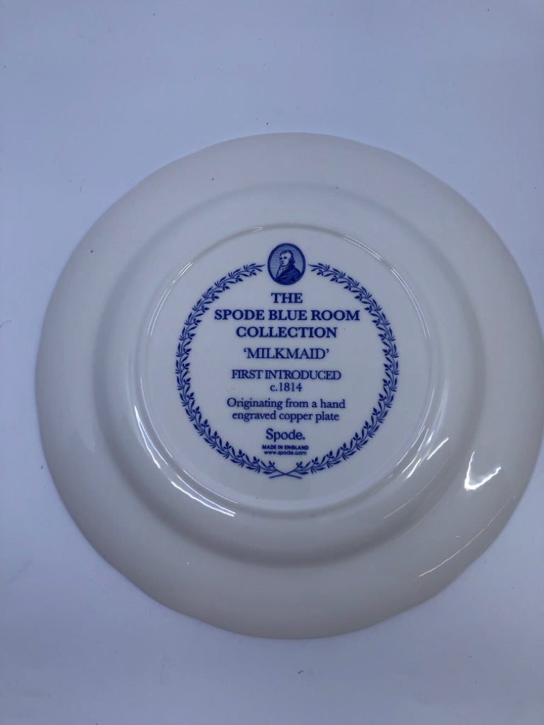BLUE/WHITE "MILKMAID" SPODE BLUE ROOM COLLECTION.
