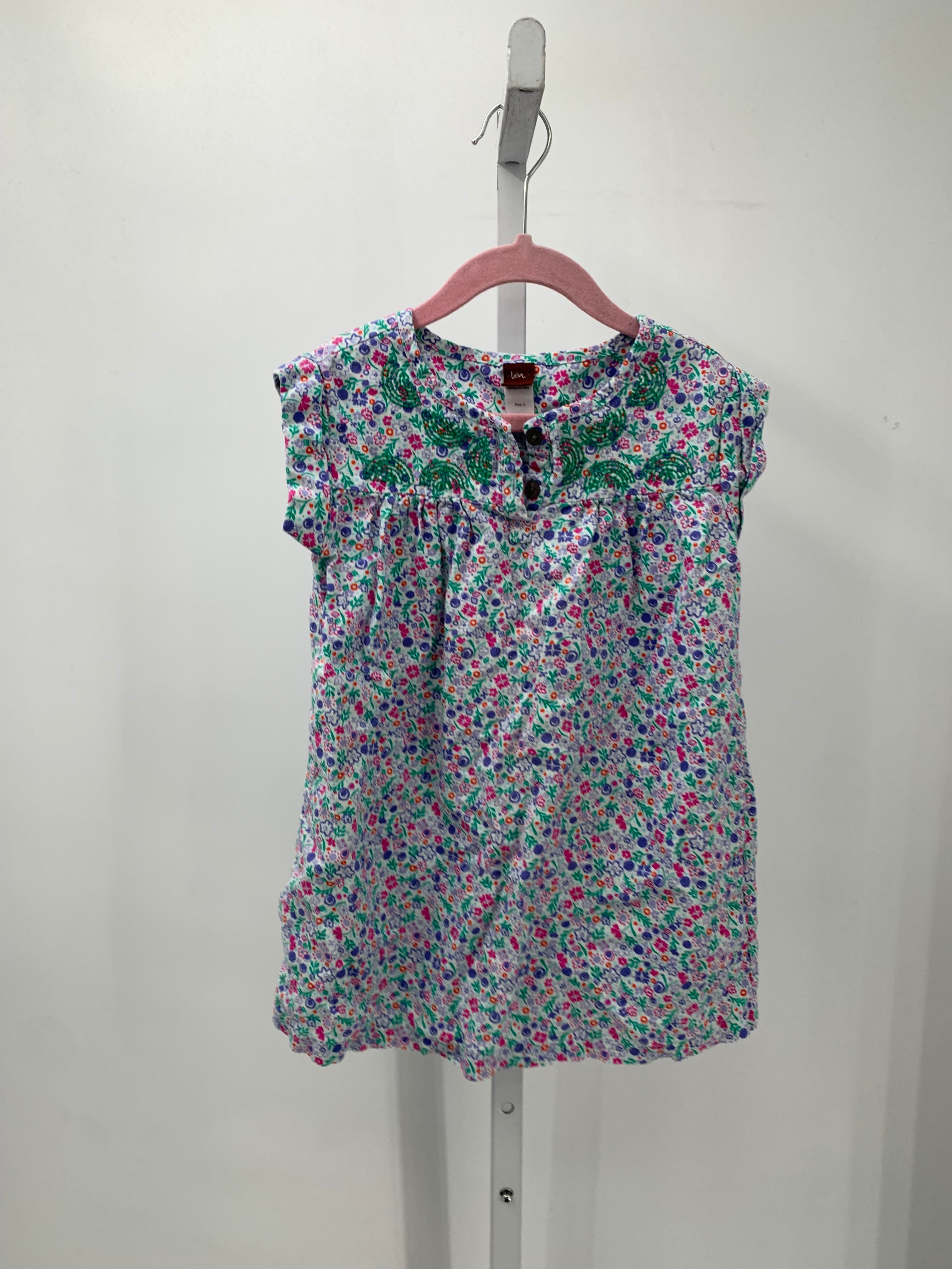 Tea Size 5 Girls Short Sleeve Dress