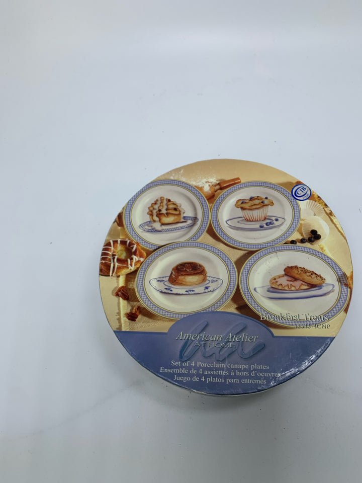 IN BOX 4 ASSORTED PASTRY PRINTED PLATES.