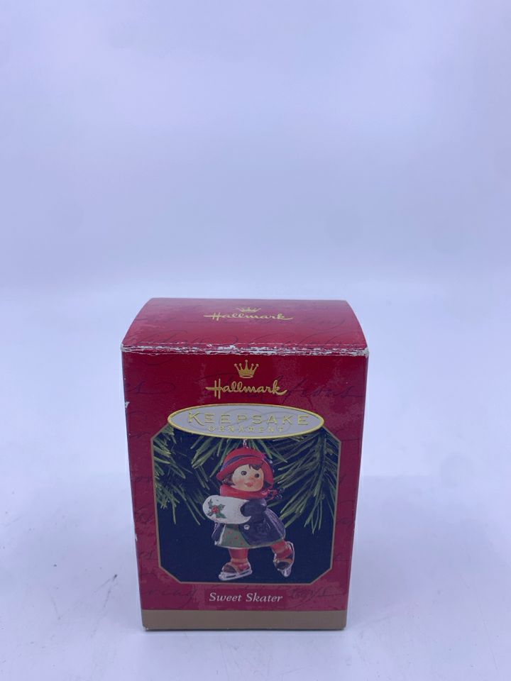 HALLMARK "SWEET SKATER" ORNAMENT IN BOX.