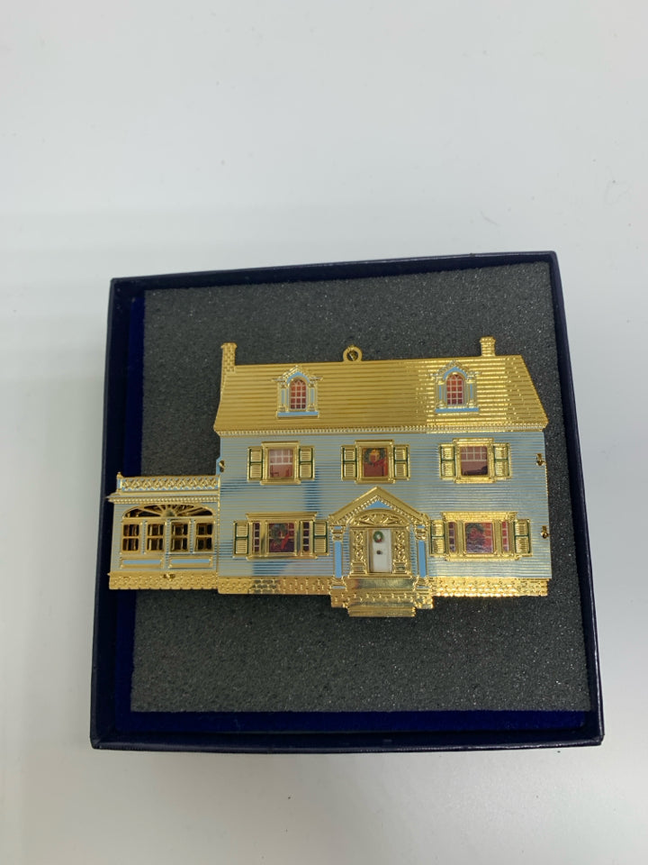 IN BOX NATIONAL TRUST FOR HISTORIC PRESERVATION BRASS HOUSE ORNAMENT ROYAL COPEN