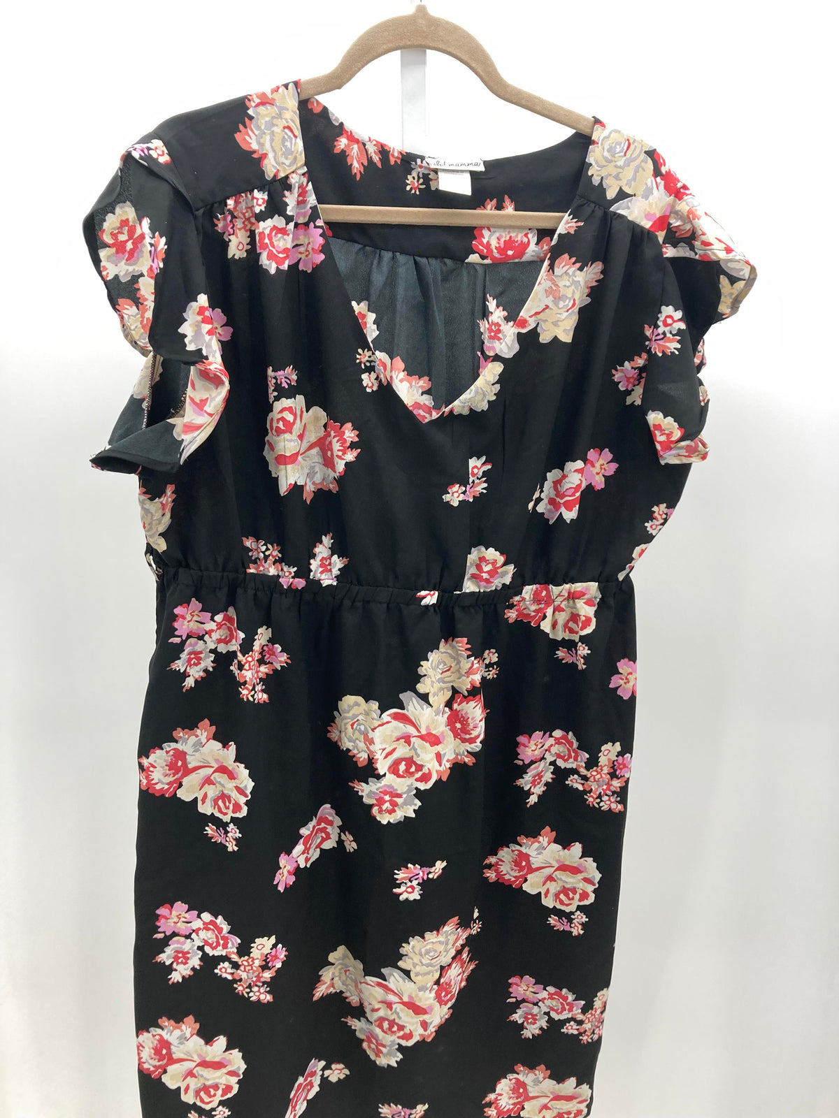 Oh Mamma Black Size 2X Maternity Short Sleeve Dress