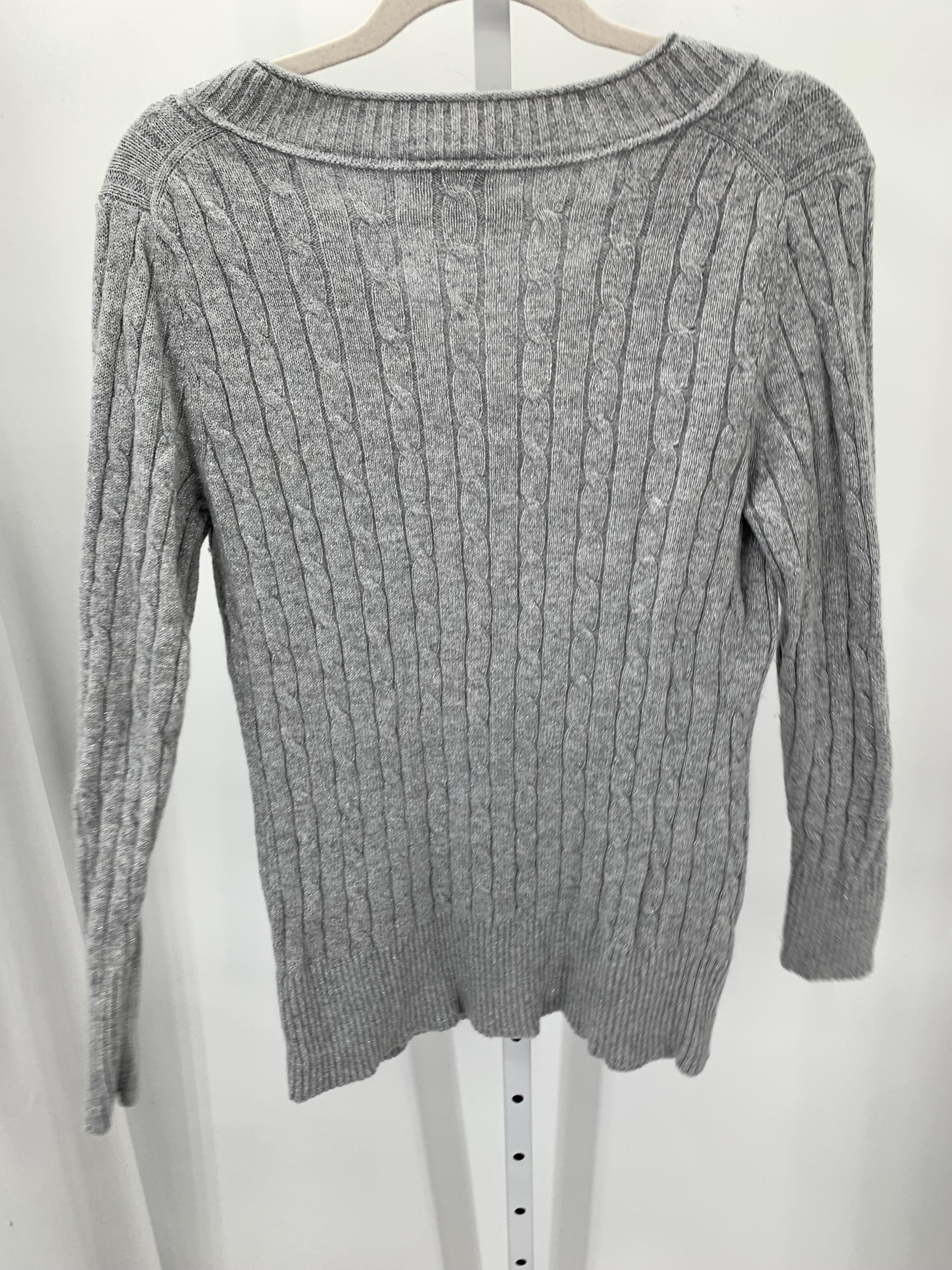 Loft Grey Size Medium Maternity Long Sleeve Sweater