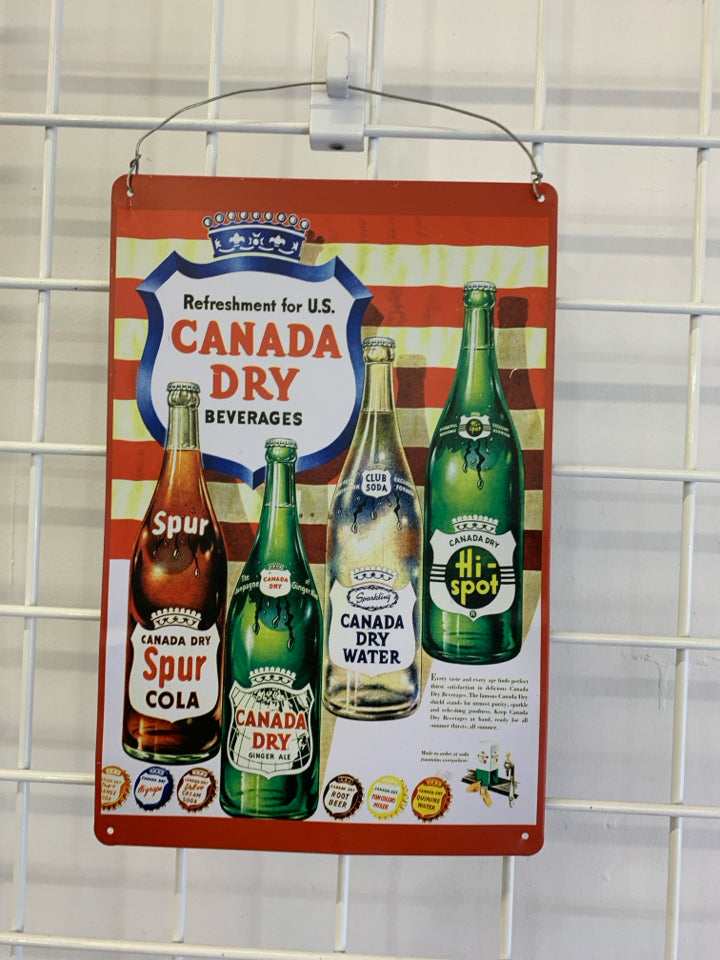CANADA DRY METAL SIGN.