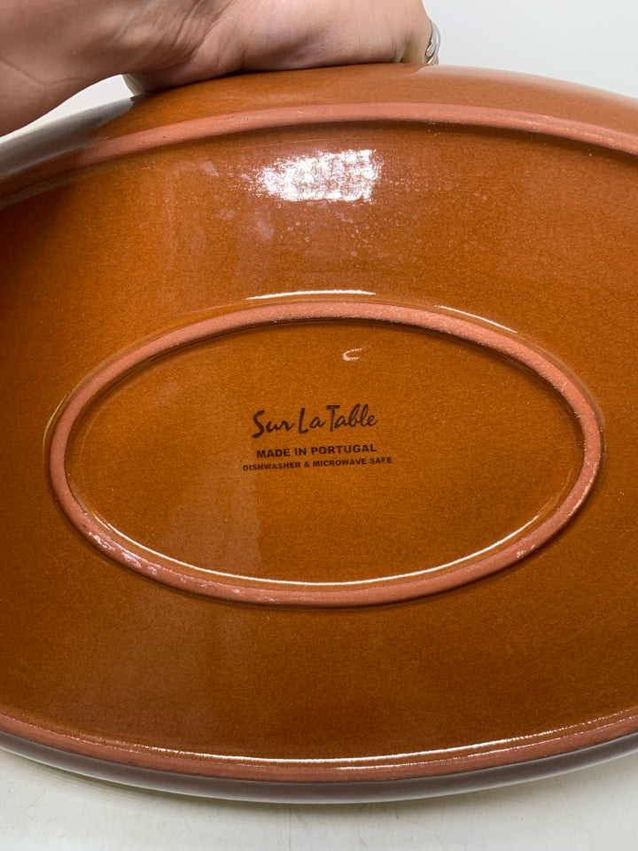 2 PC LARGE OVAL CHIP/DIP BOWL.