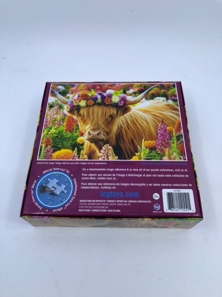 NIB COW, FLOWERS PUZZLE.