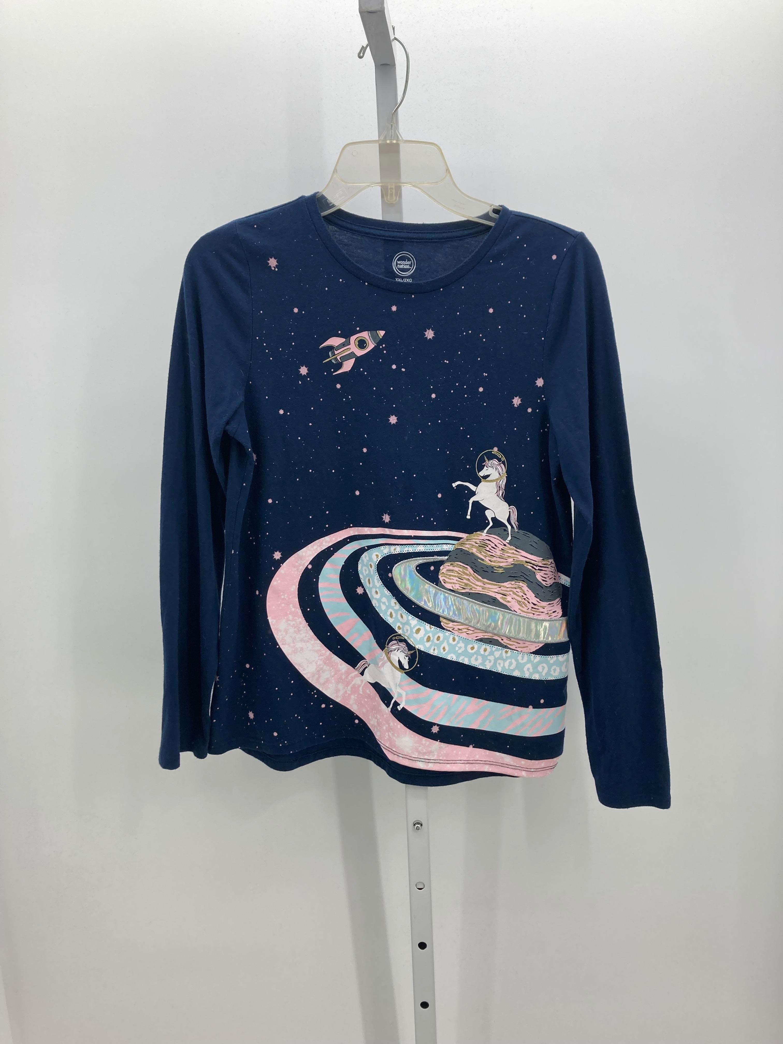 Wonder Nation Size 18 Girls Long Sleeve Shirt