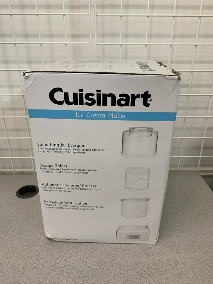 NIB ICE CREAM MAKER - CUISINART.