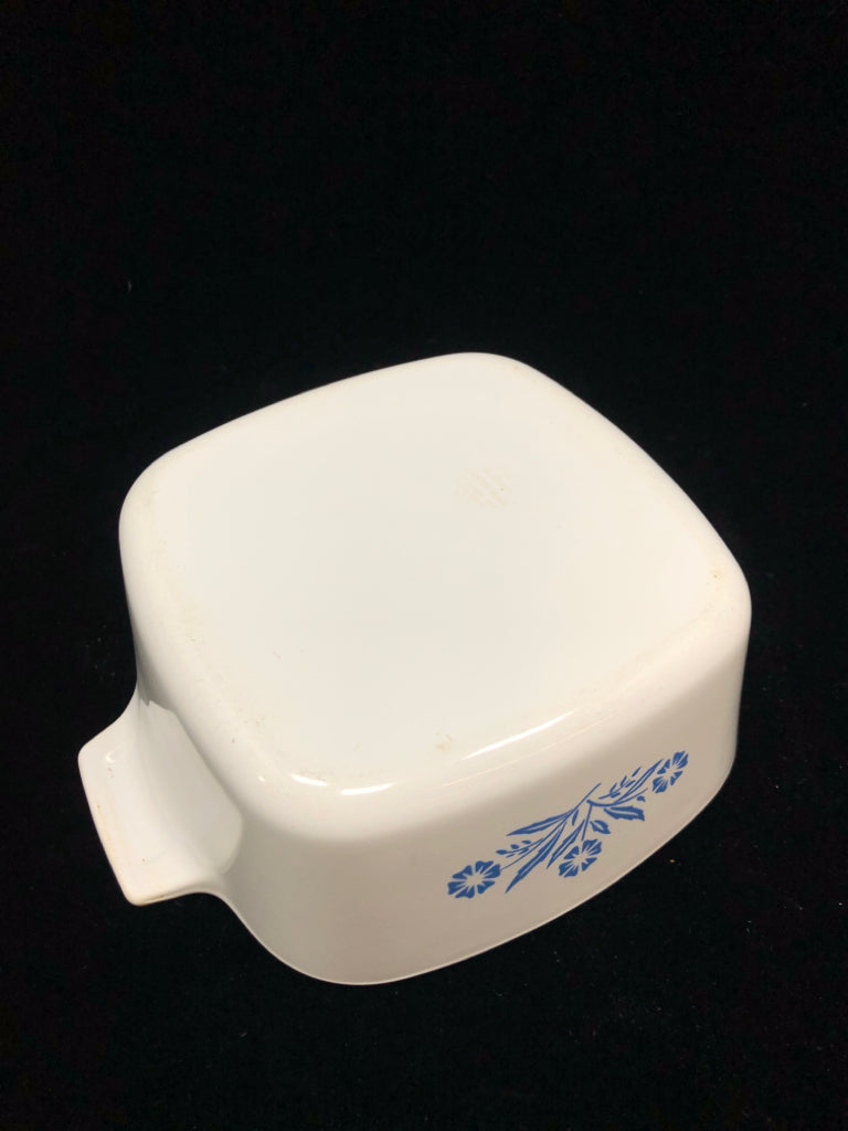 VTG BLUE CORNFLOWER CASSEROLE DISH.