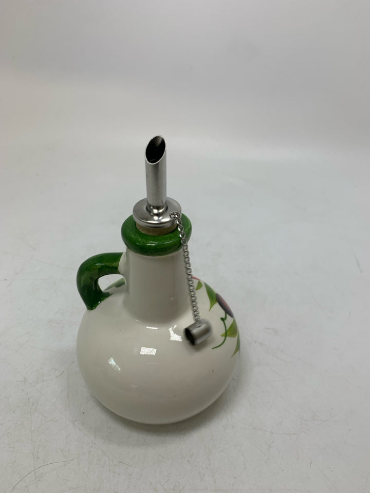SMALL PAINTED TOMATO/ OLIVE OIL DISPENSER.