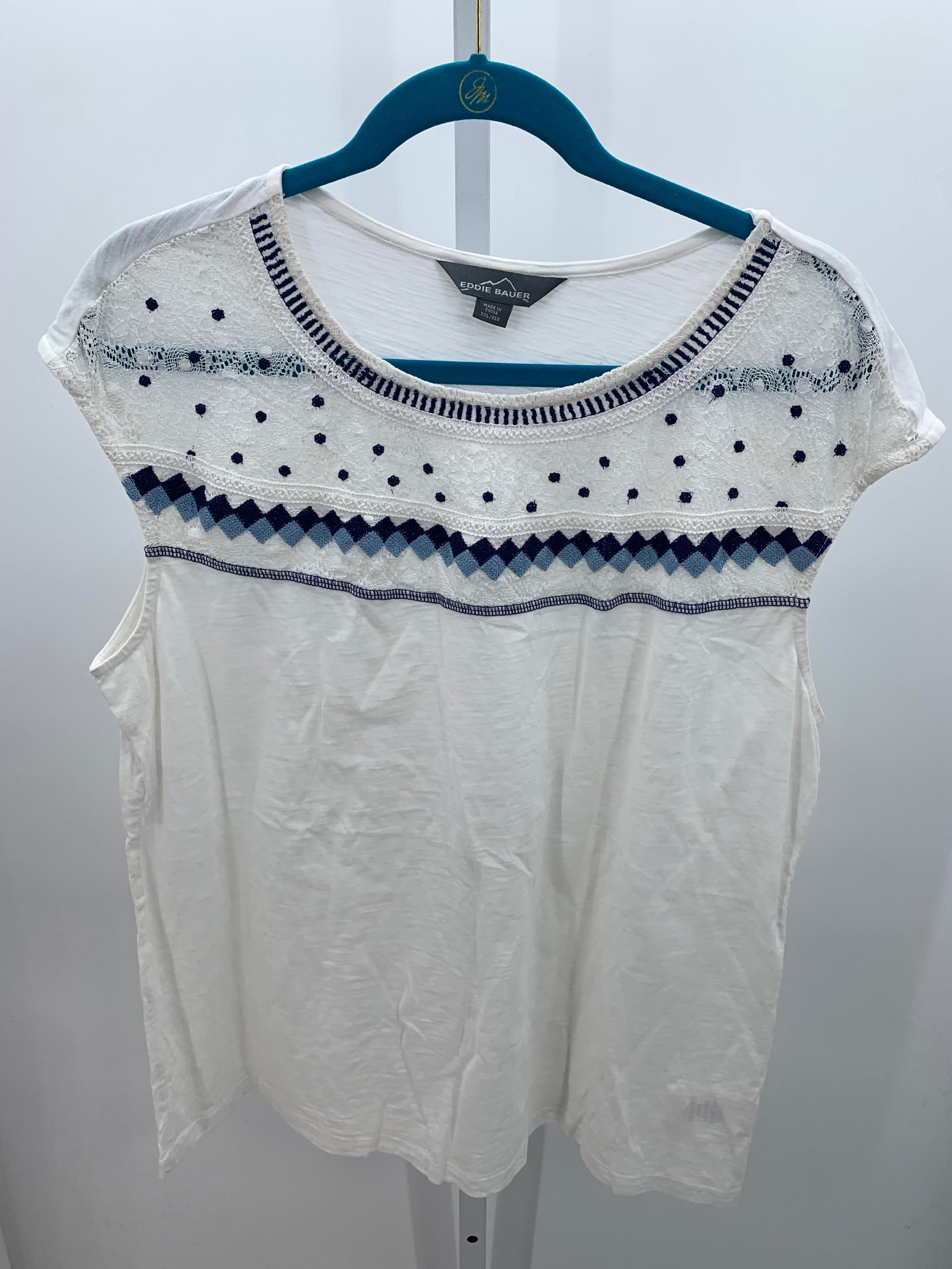 Eddie Bauer Size XXL Misses Short Sleeve Shirt