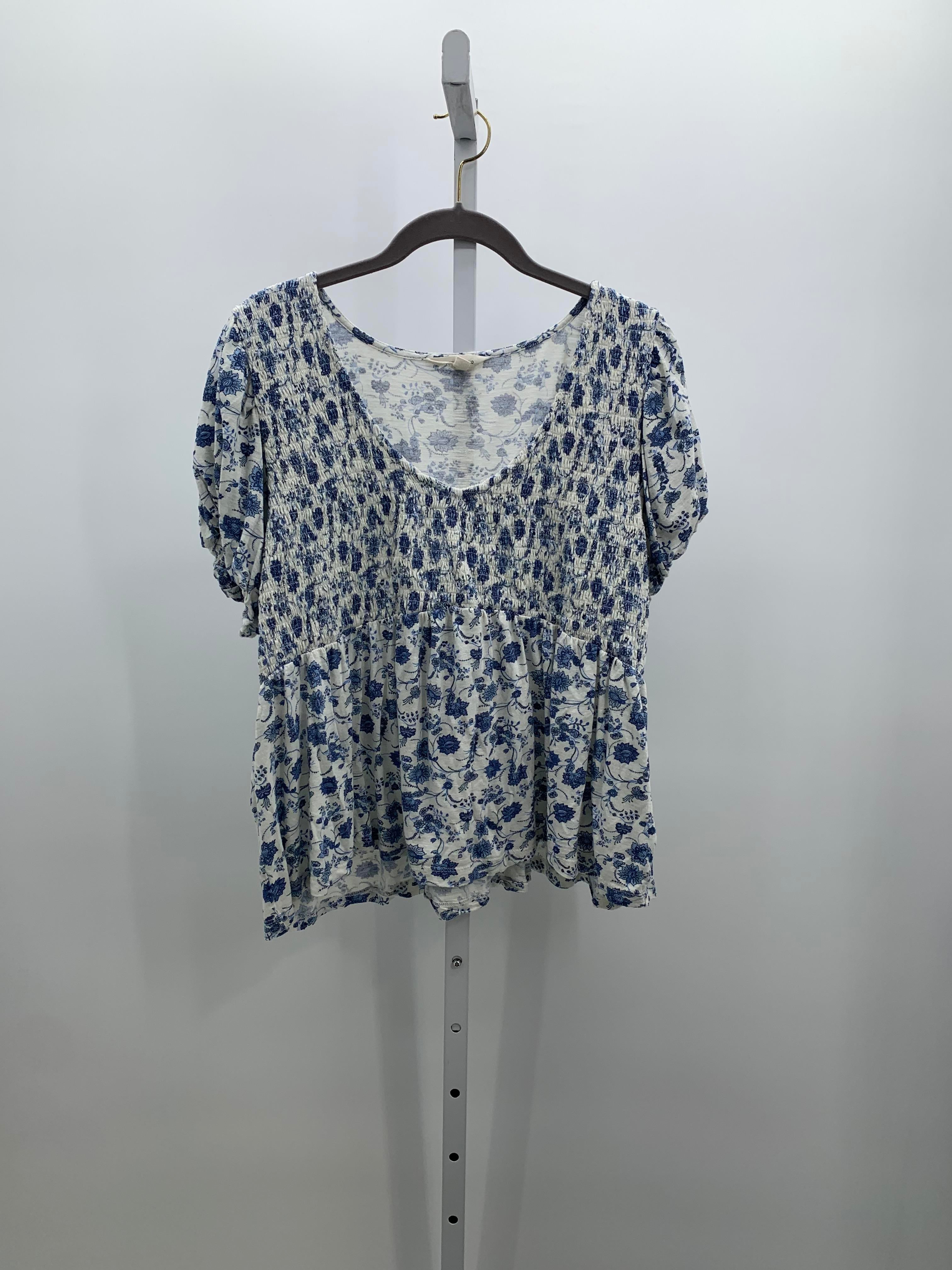 Lucky Brand Size Extra Large Misses Short Sleeve Shirt