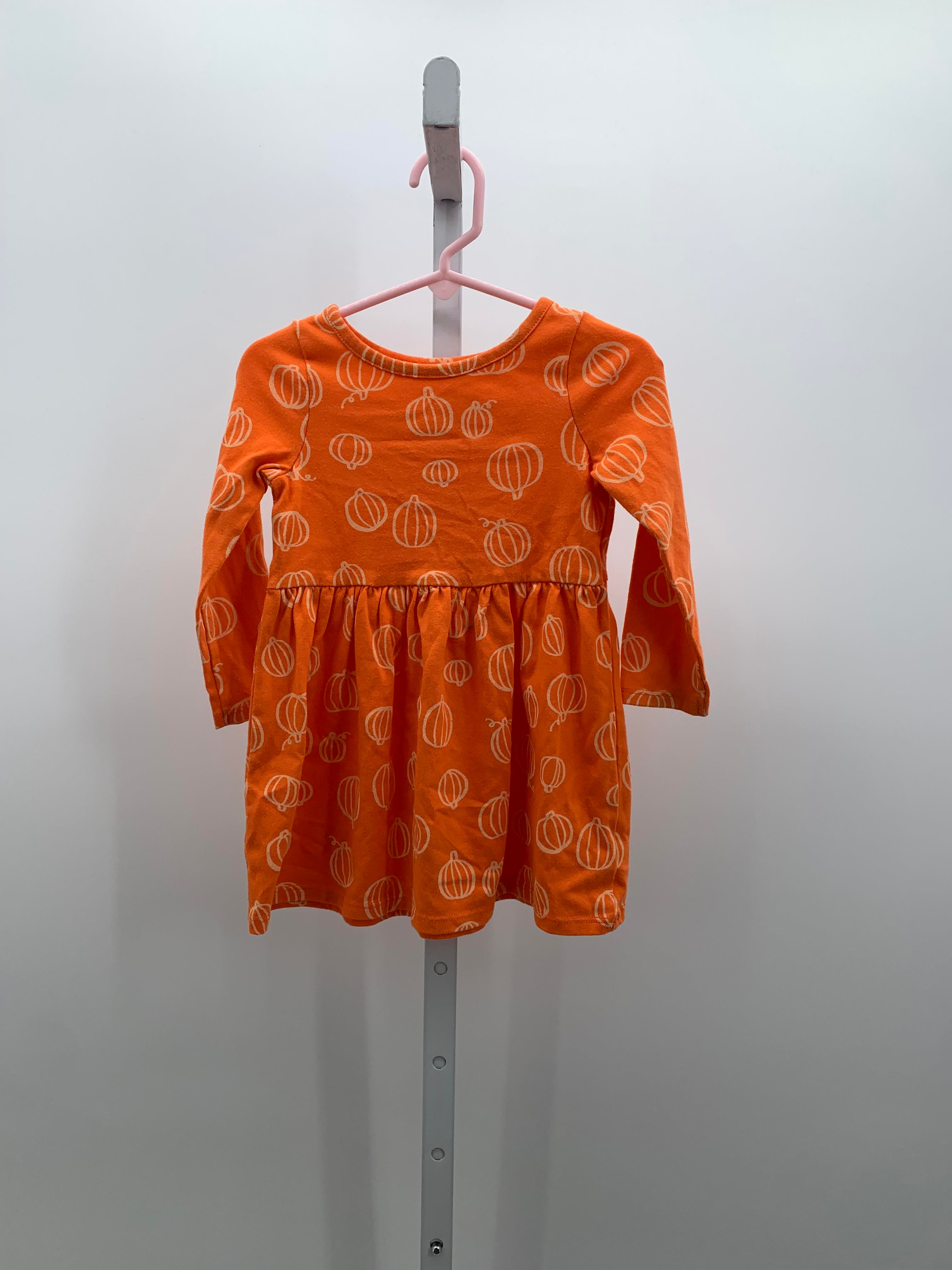 LONG SLV DRESS PUMPKIN