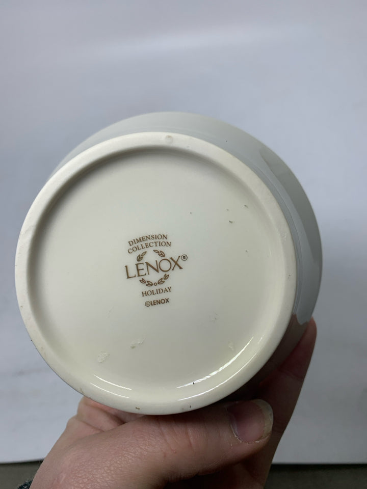 LENOX IVORY SMALL HOLIDAY BOWL " JOY".