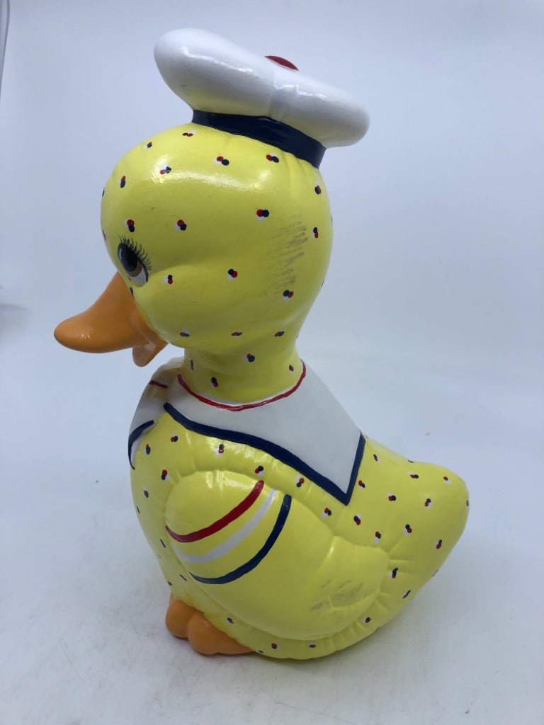 YELLOW SAILOR DUCK BANK.