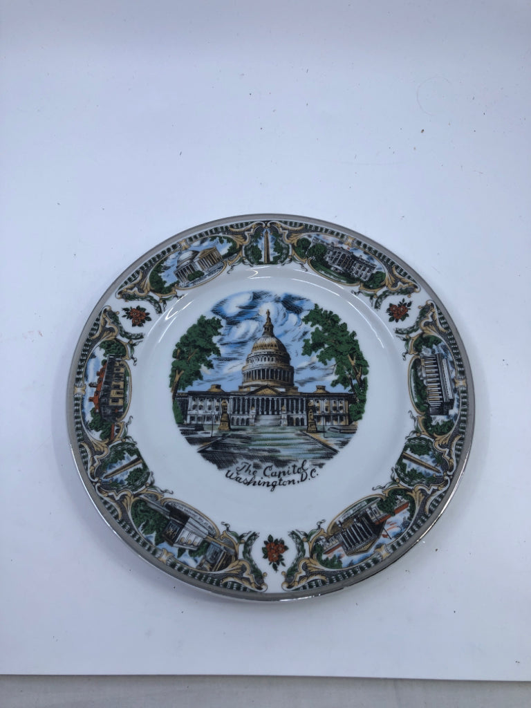 VTG THE CAPITOL WASH DC DECOR PLATE.
