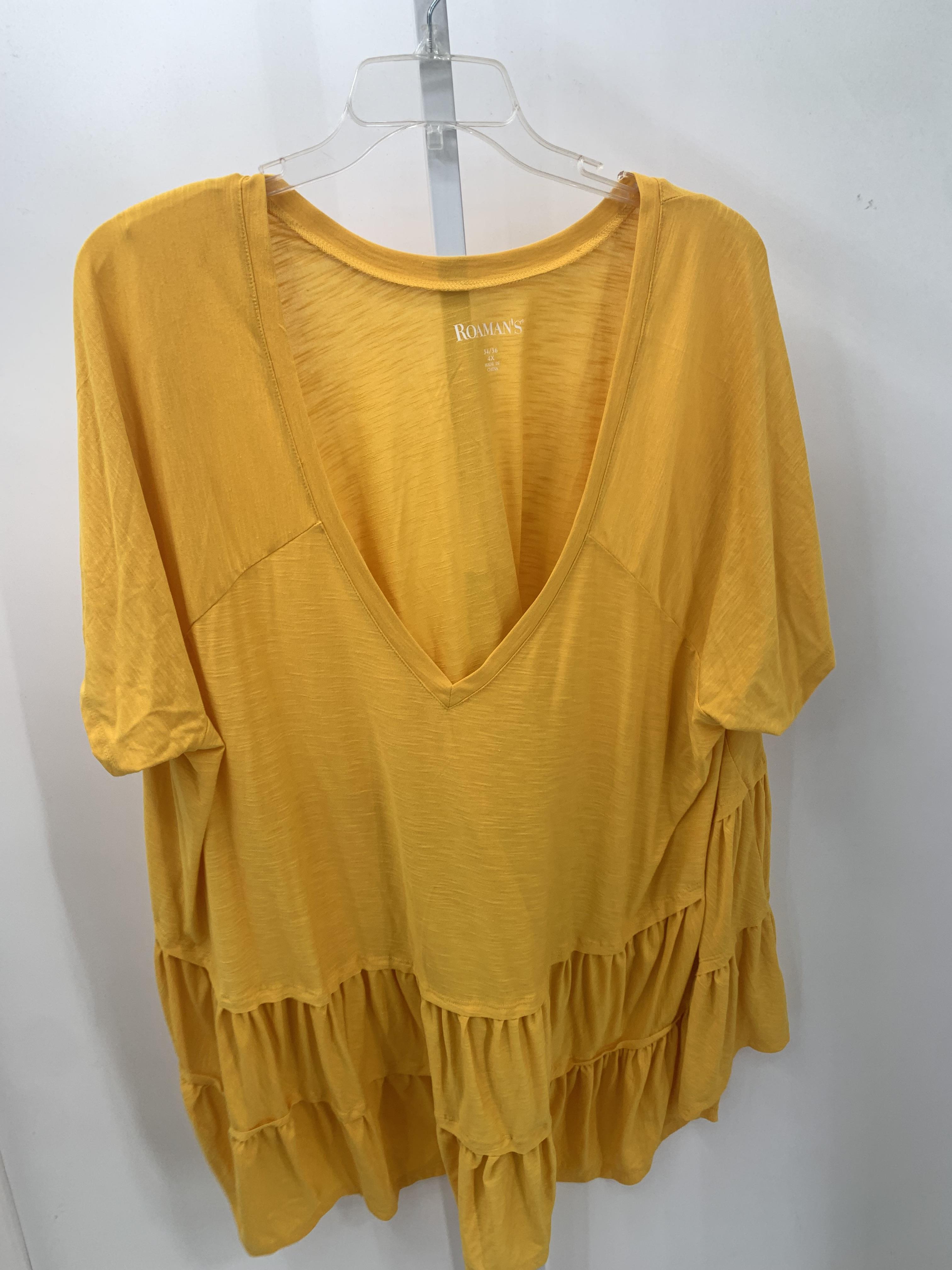 Roaman's Size 4X Womens Short Sleeve Shirt