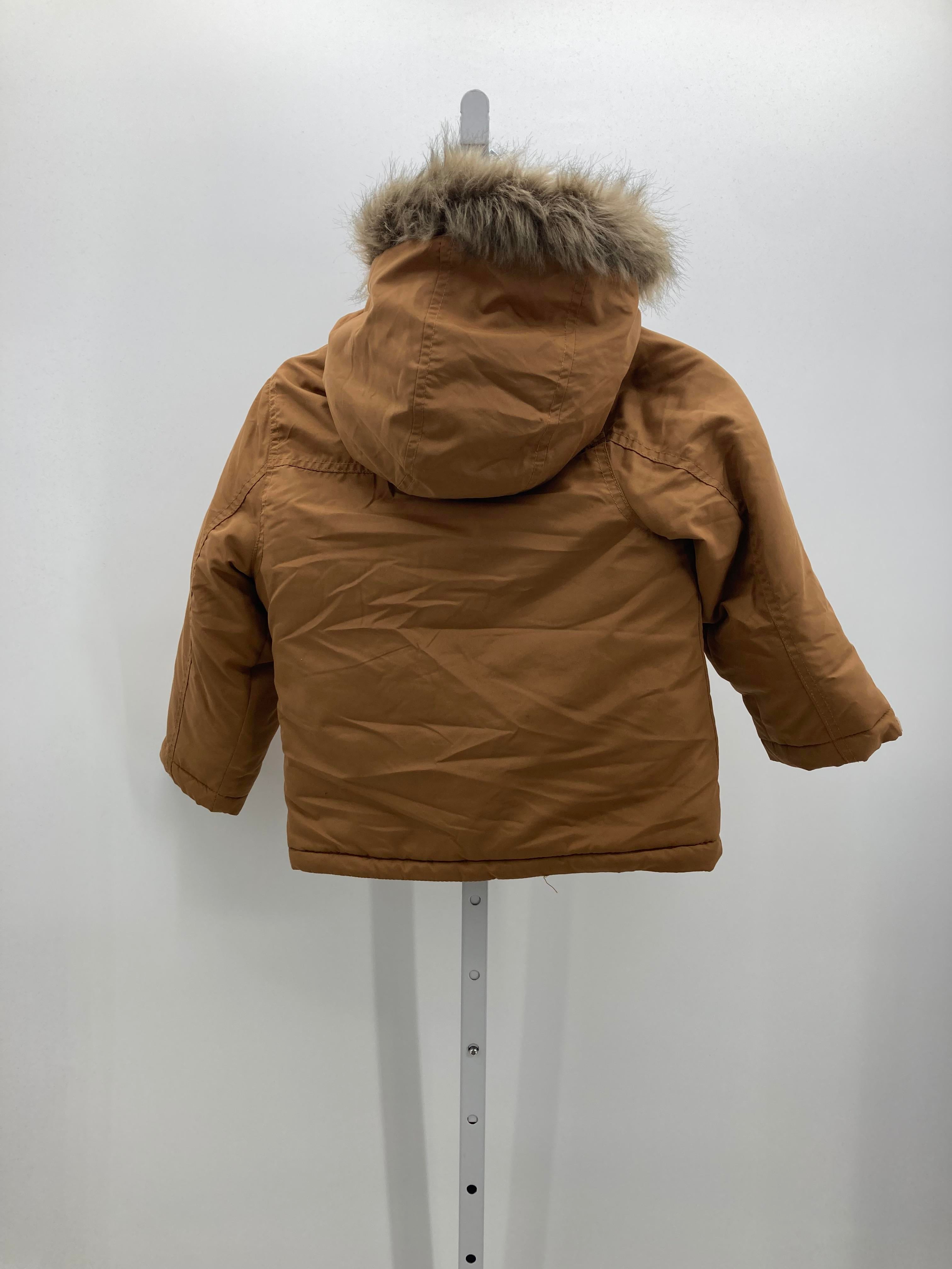 FAUX FUR TRIM COAT WITH HOOD