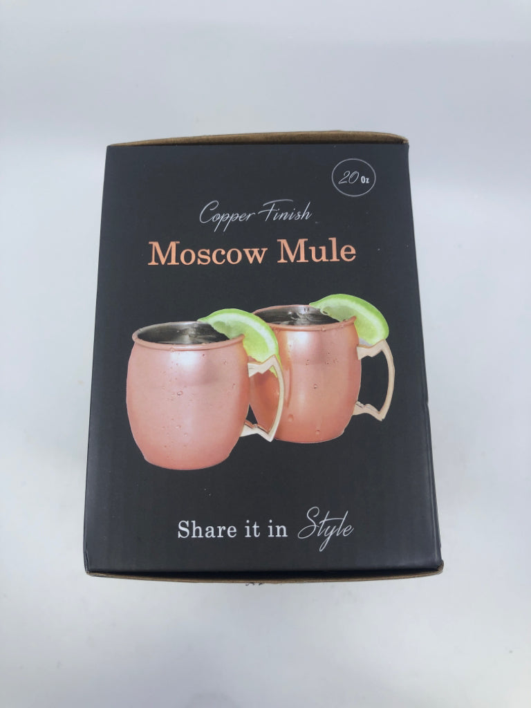 NIB 2 COPPER FINISH MOSCOW MULE MUGS