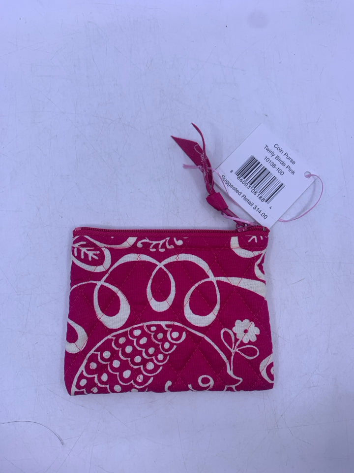 Vera Bradley Coin Purse in Twirly Birds Pink- New With Tags
