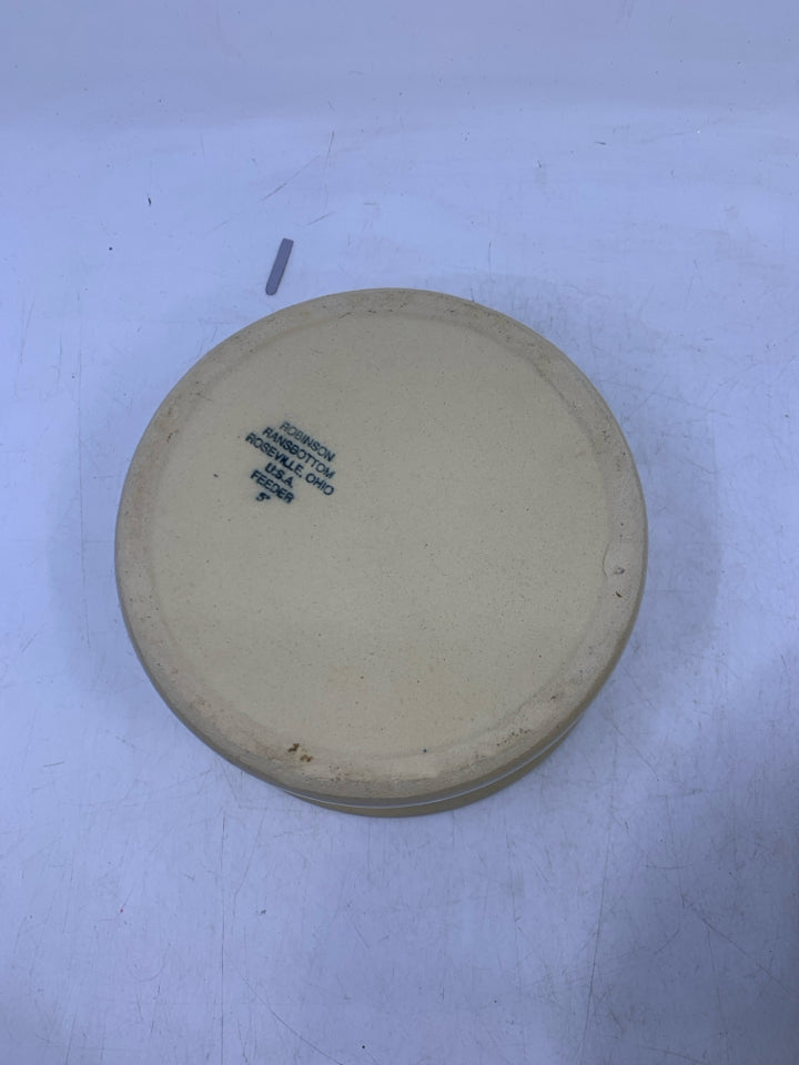 BEIGE POTTERY "KITTY" BOWL.