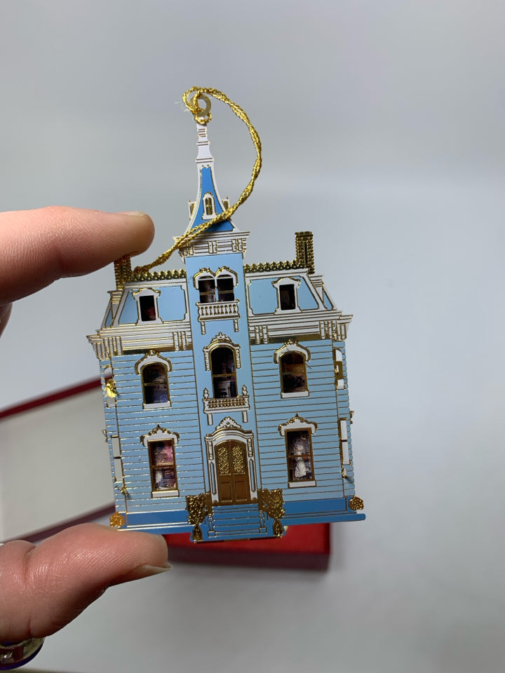IN BOX METAL HAYES PRESIDENTIAL CENTER BRASS HOUSE ORNAMENT BING & GRONDAHL.