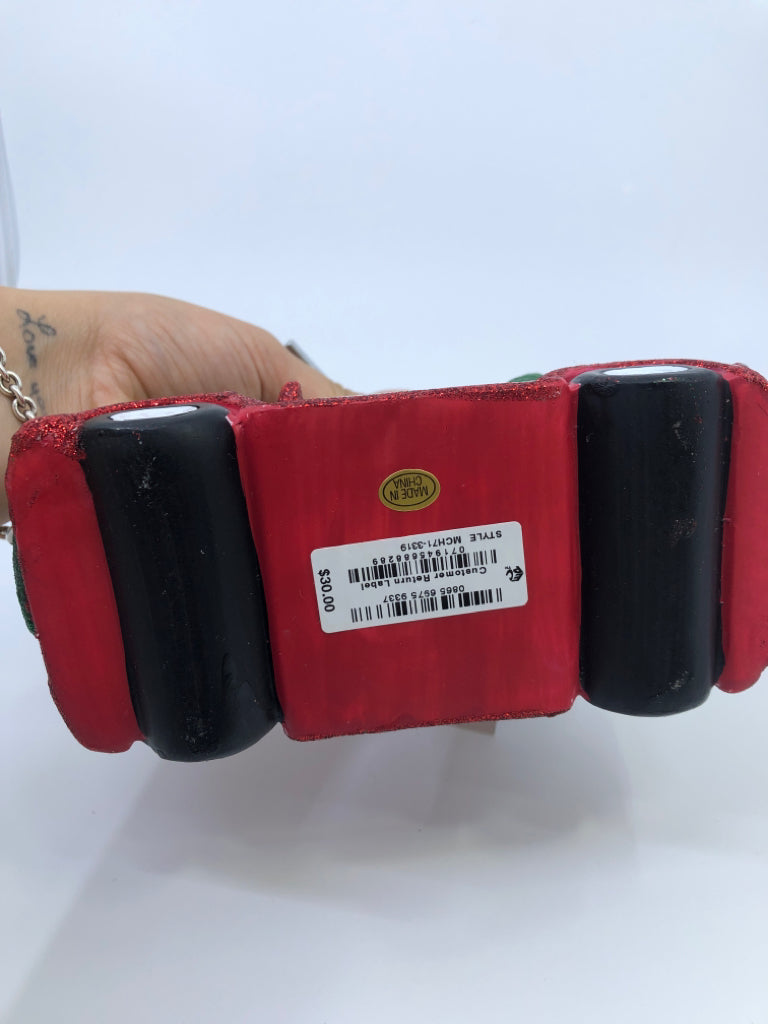 NWT GLITTER RED TRUCK HAND SOAP DISPENSER.