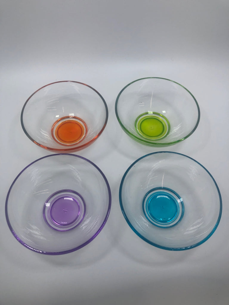 4 COLORFUL BOWLS.
