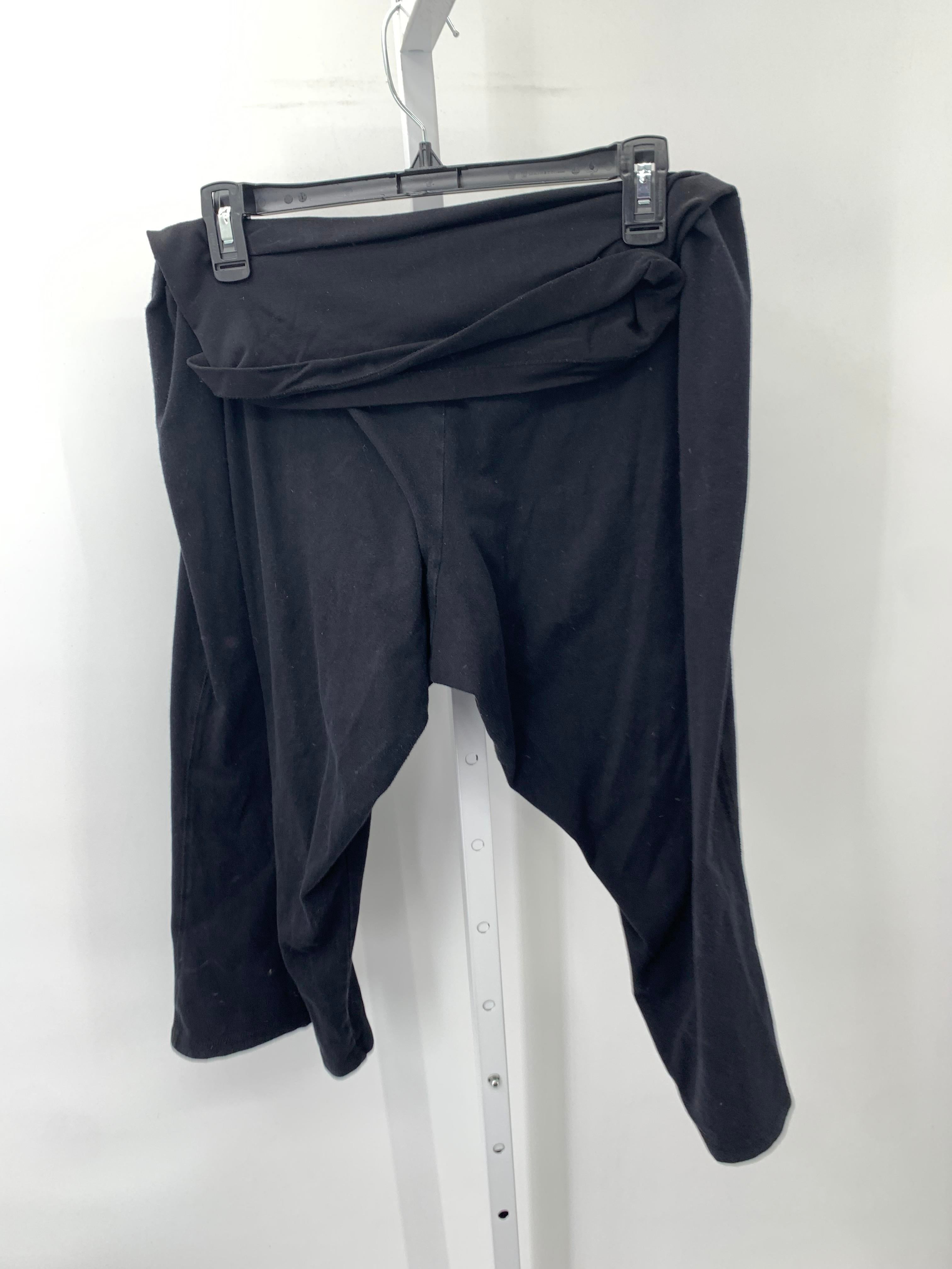 Oh Baby Black Size 1X Maternity Capri