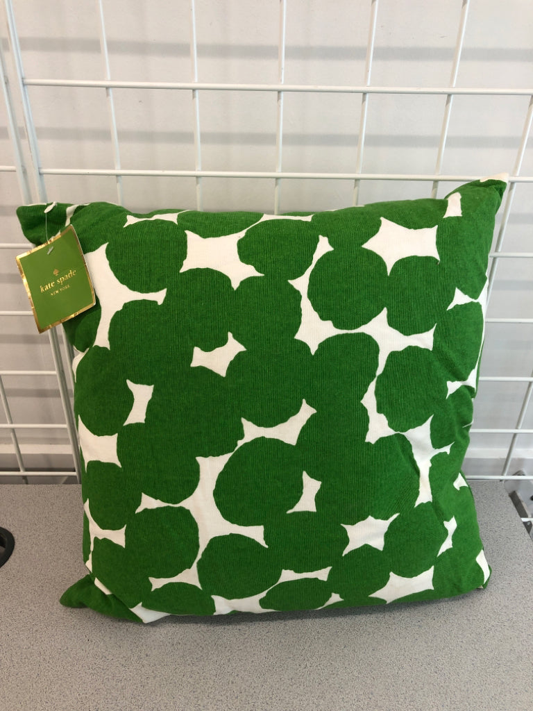 NWT KATE SPADE GREEN DOTTED PILLOW.