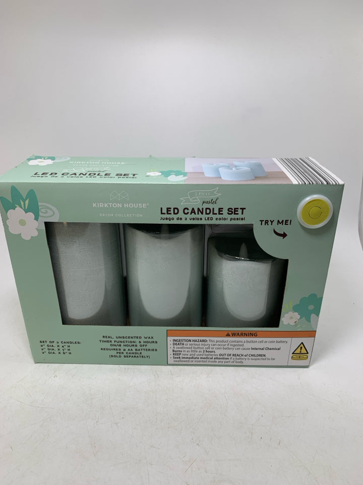 NIB 3 LED CANDLE SET KIRKTON HOUSE.