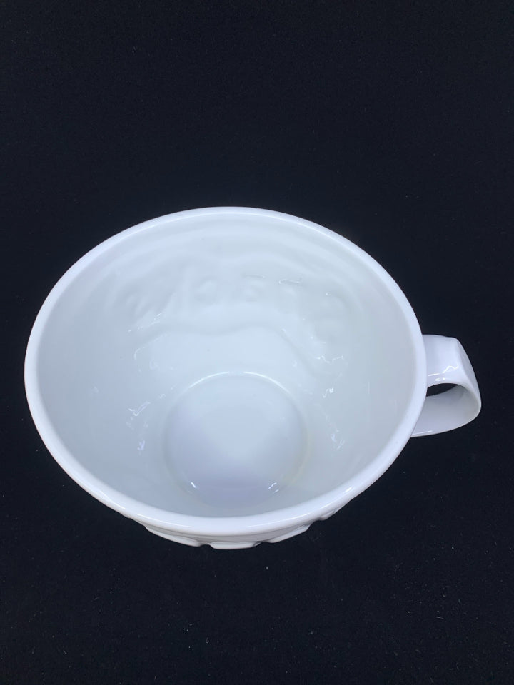 WHITE SNACKS PITCHER MIXING/ SERVING BOWL.