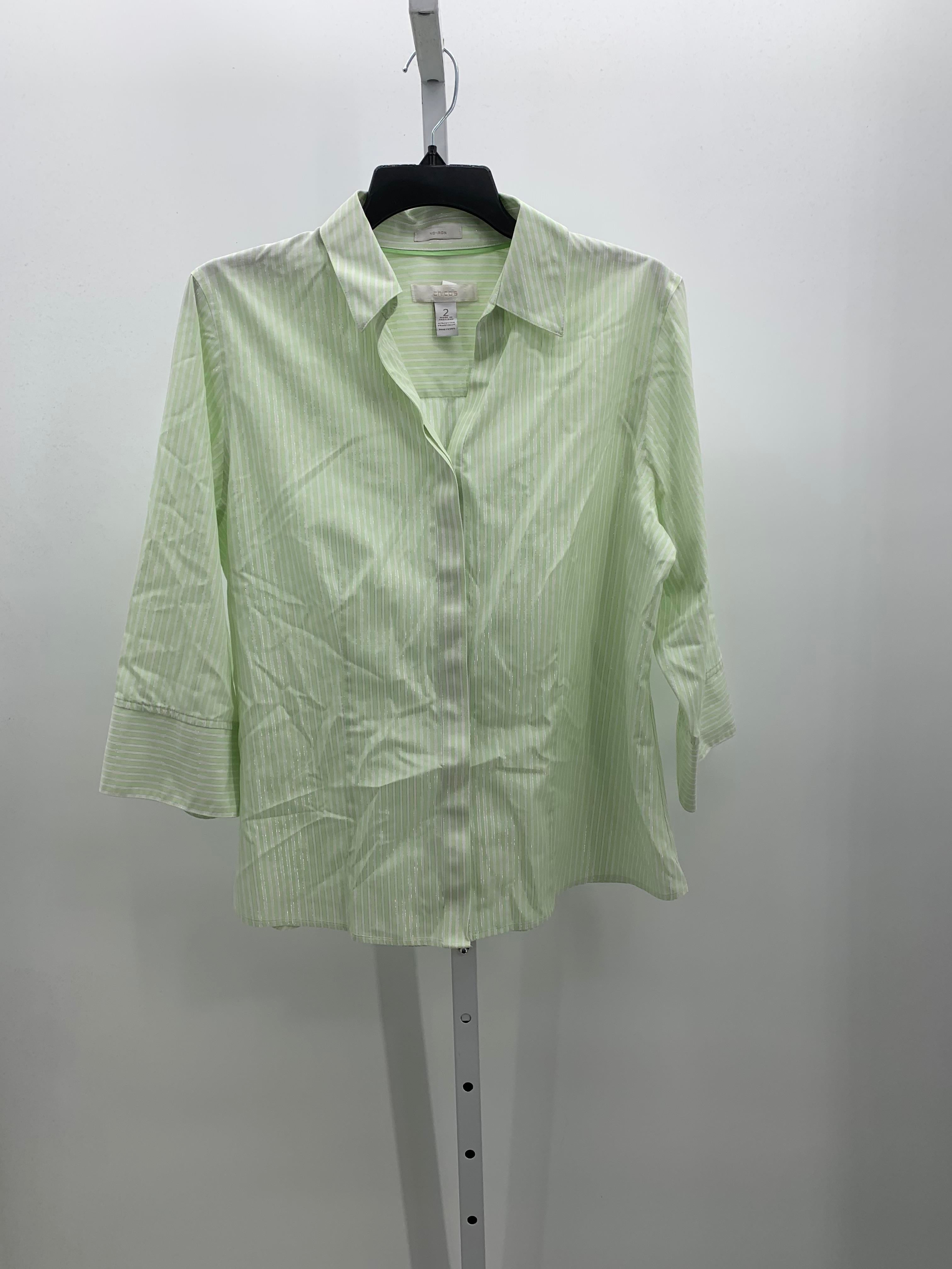 Chico's Size Medium Misses 3/4 Sleeve Shirt