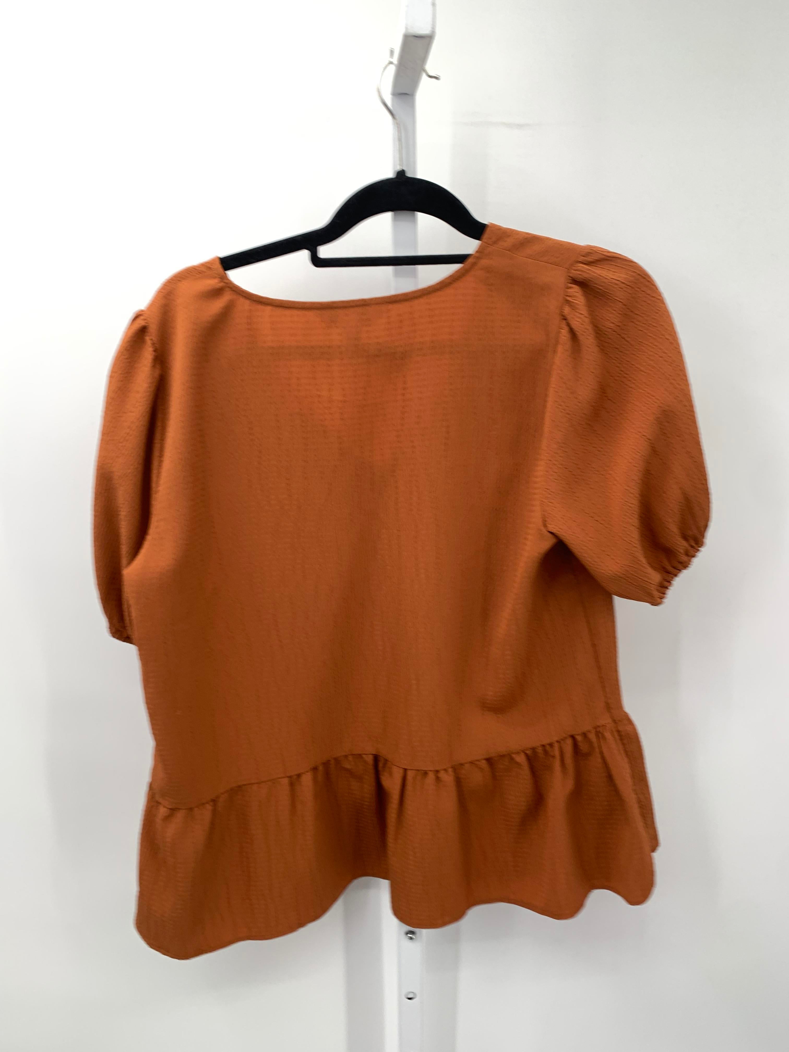 Nine West Size Large Misses Short Sleeve Shirt