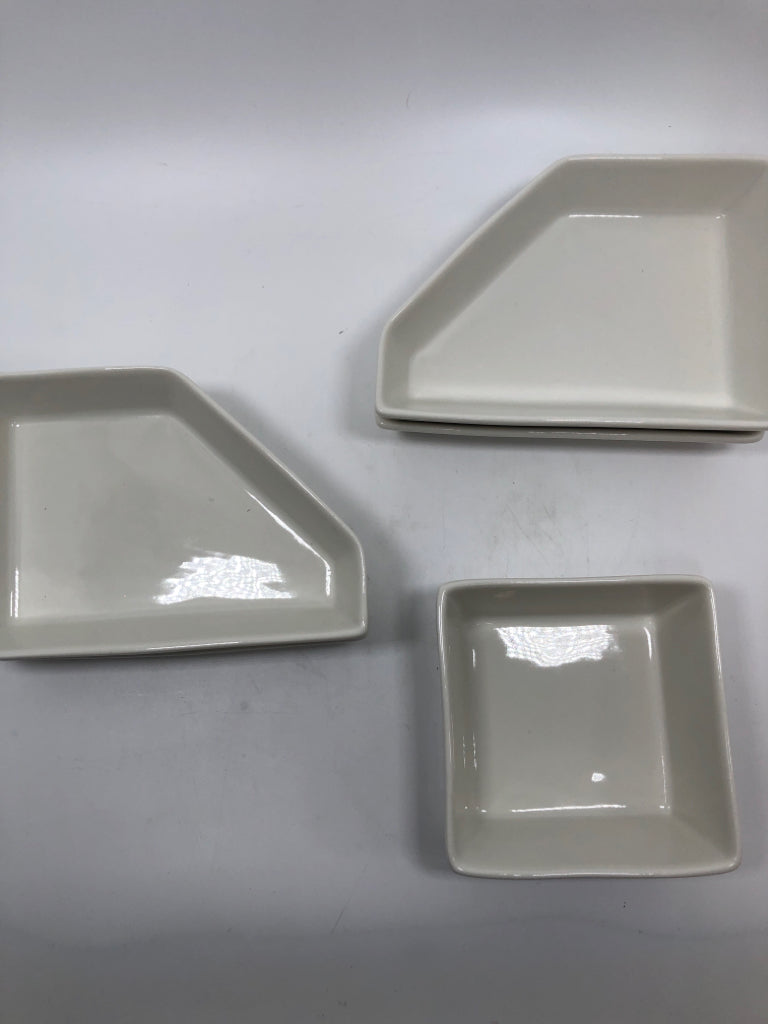 6PC SERVING SET ON METAL STAND.