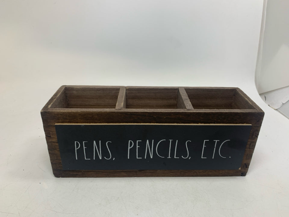 3 SLOT PENS, PENCILS, ETC HOLDER.