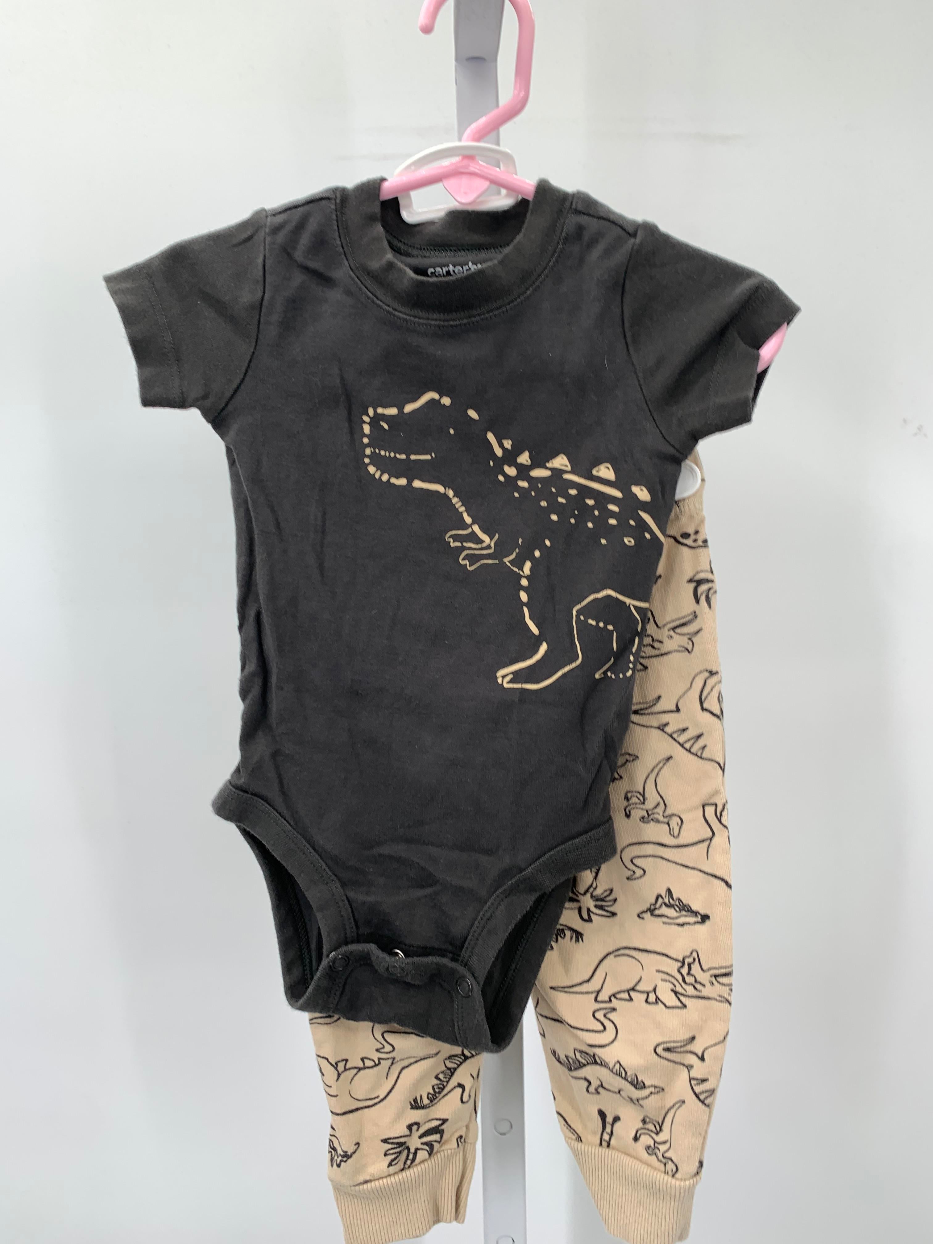 DINOSAURS KNIT TEE AND PANTS